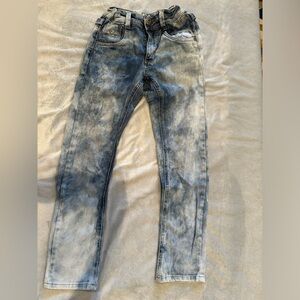 Boys Size 9/0 Distressed Blue Jeans Elastic Waistband